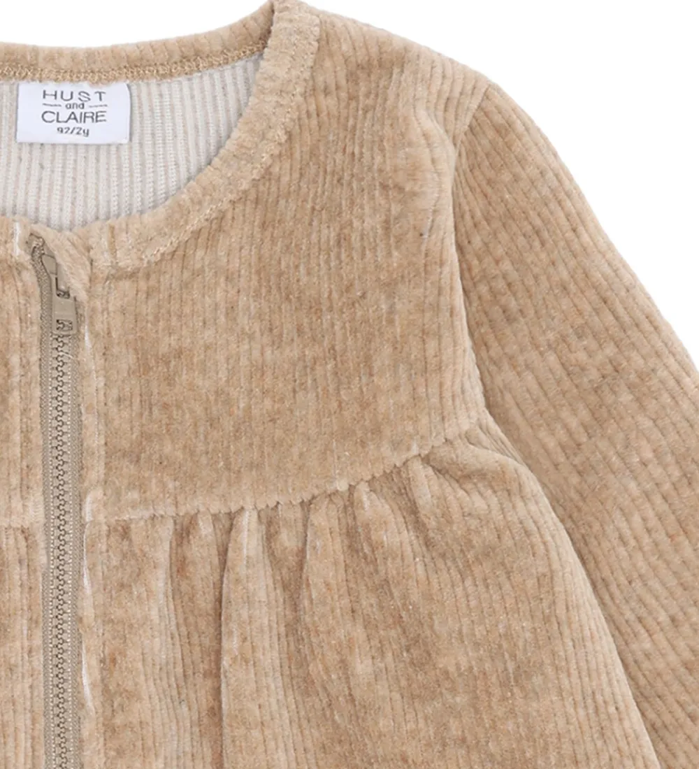 Fløjlskjole - HCSicillia - Biscuit|Hust and Claire Outlet