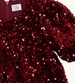 Kjole - HCKaroline - New Maroon m. Pailletter|Hust and Claire Discount