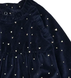 kjole - Velour - HCKis - More Navy m. Guld|Hust and Claire