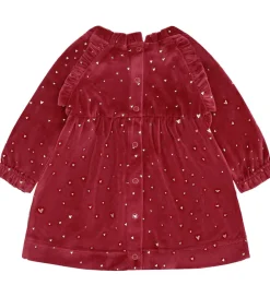 Kjole - Velour - HCKis - Teaberry m. Guld|Hust and Claire Hot