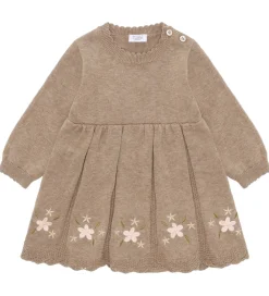 Kjolebody - HCKlara - Strik - Biscuit m. Blomste|Hust and Claire Outlet