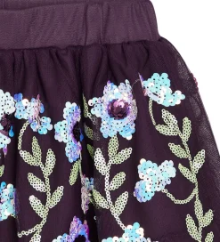 Nederdel - Ninna - Dark Plum m. Palietter|Hust and Claire