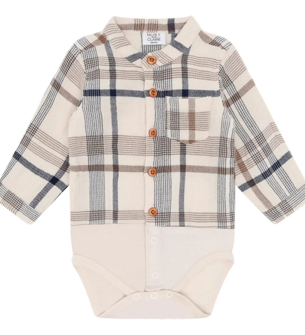 Skjortebody l/æ - HCBertil - Kit m. Tern|Hust and Claire