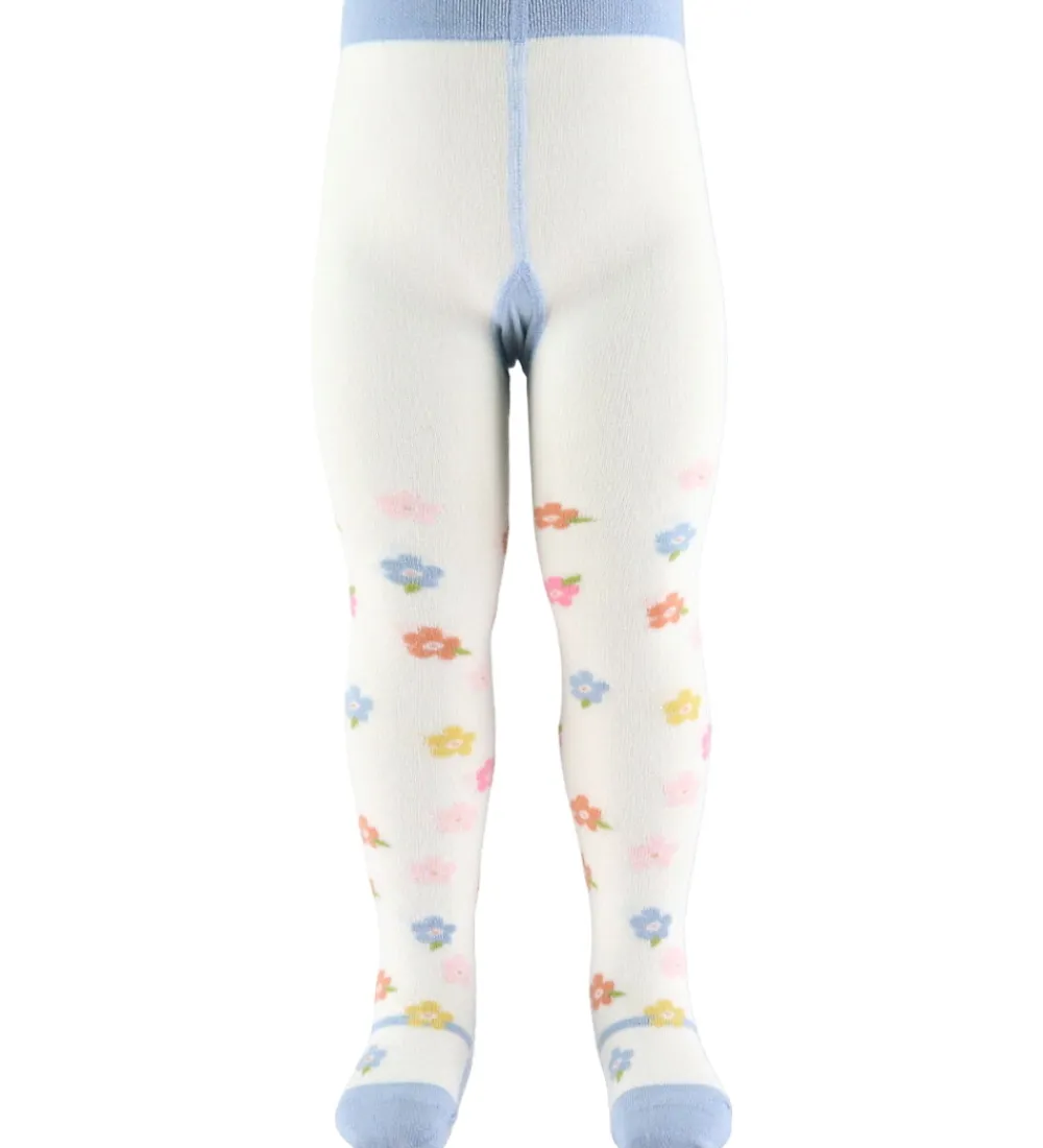 Strømpebukser - HCFrankie - Ivory m. Blomster|Hust and Claire Clearance