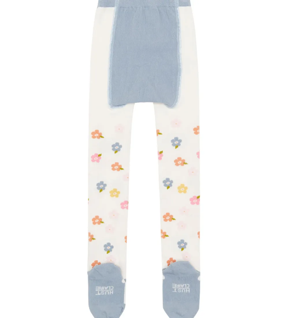 Strømpebukser - HCFrankie - Ivory m. Blomster|Hust and Claire Clearance