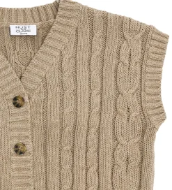 Vest - HCPrinco - Strik - Biscuit|Hust and Claire Clearance
