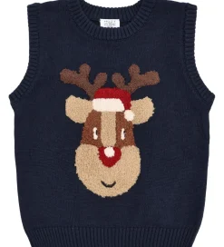 Vest - Strik - HCPrinco Reindeer - More Navy|Hust and Claire Hot