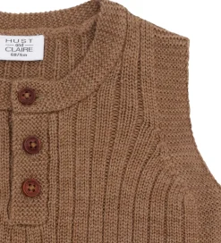 Vest - Strik - HCEdi - Wool Rib Knit - Coca Moch|Hust and Claire Best