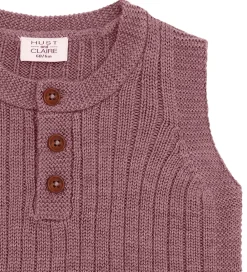 Vest - Strik - HCEdi Wool Rib Knit - Pale Ma|Hust and Claire Outlet
