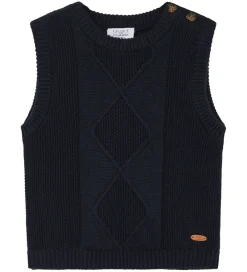 Vest - Strik - Perrie - Navy|Hust and Claire Outlet