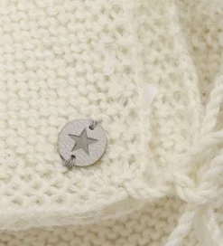 Babyhjelm m. Kvast - Alpakauld - Strik - Off-white|Huttelihut Online