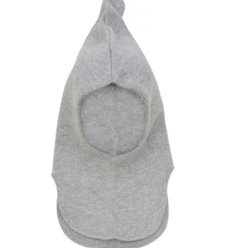 Elefanthue - 2-lags - Uld - Strik - Lysegråmeleret|Huttelihut Sale