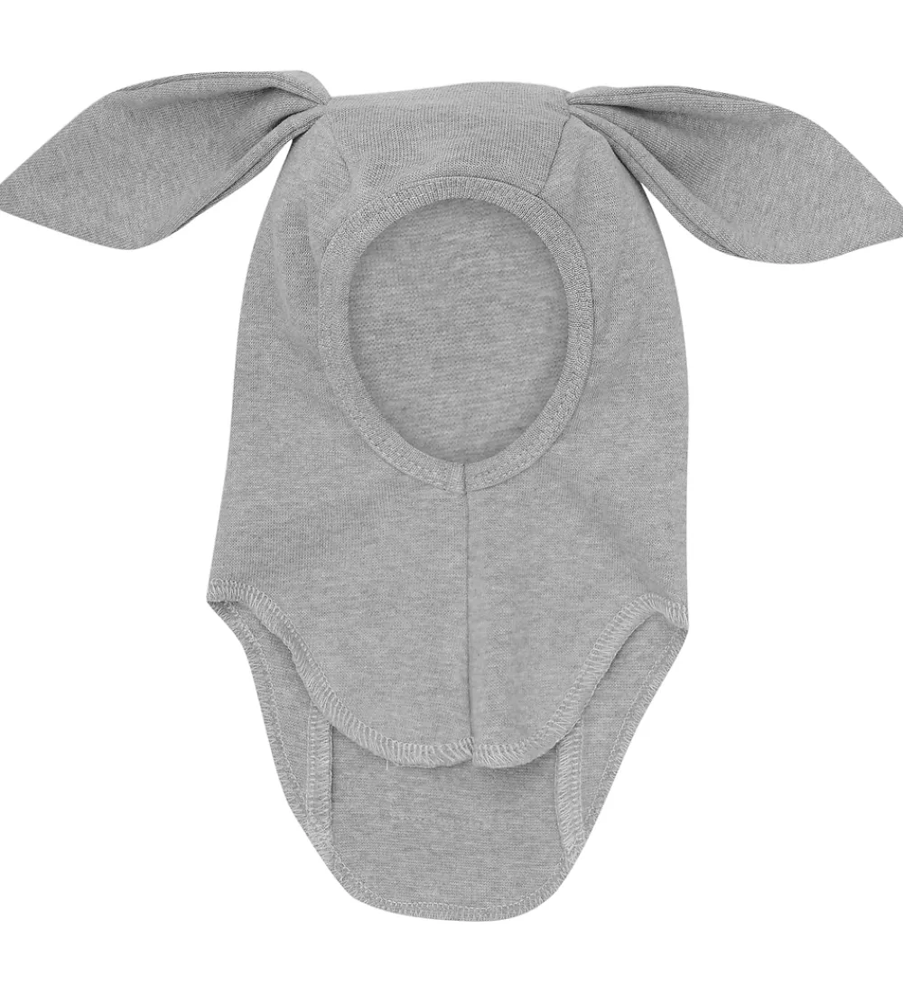 Elefanthue - 1-lags - Medium Grey Melange m. Ører|Huttelihut