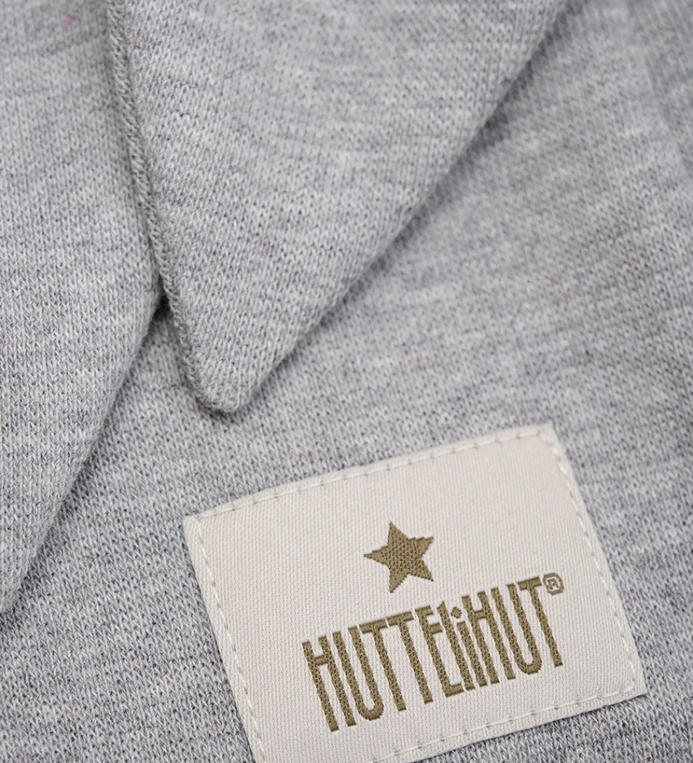 Elefanthue - 1-lags - Medium Grey Melange m. Ører|Huttelihut