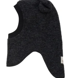 Elefanthue - Uld - 2-lags - Dark Grey Melange m. Ører|Huttelihut Online