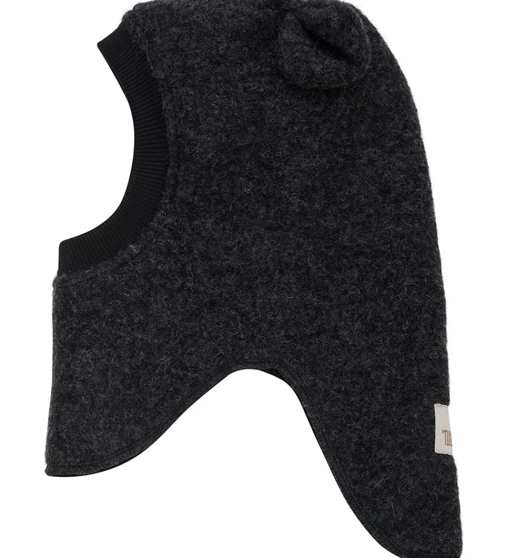 Elefanthue - Uld - 2-lags - Dark Grey Melange m. Ører|Huttelihut Online