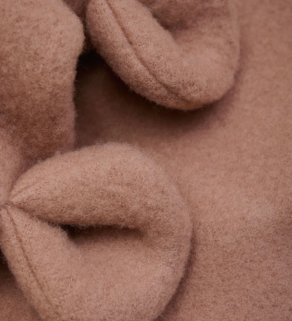 Elefanthue - Uldfleece - 1-lags - Burlwood m. Ører|Huttelihut Clearance