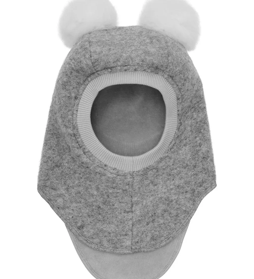 Elefanthue - Uld - 2-lags - Grey Melange m. Kvaste|Huttelihut Sale