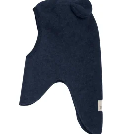 Elefanthue - Uldfleece - 1-lags - Navy m. Ører|Huttelihut Hot