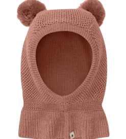 Elefanthue - Uld - Strik - 2-lags - Burlwood m. Kvast|Huttelihut Discount