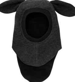 Elefanthue - Uld - 2-lags - Mørkegråmeleret m. Ører|Huttelihut Best