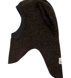 Elefanthue - Uld - 2-lags - Mørkebrunmeleret m. Ører|Huttelihut