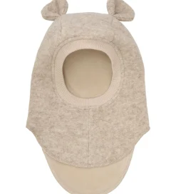 Elefanthue - Uld - 2-lags - Sand Melange m. Ører|Huttelihut