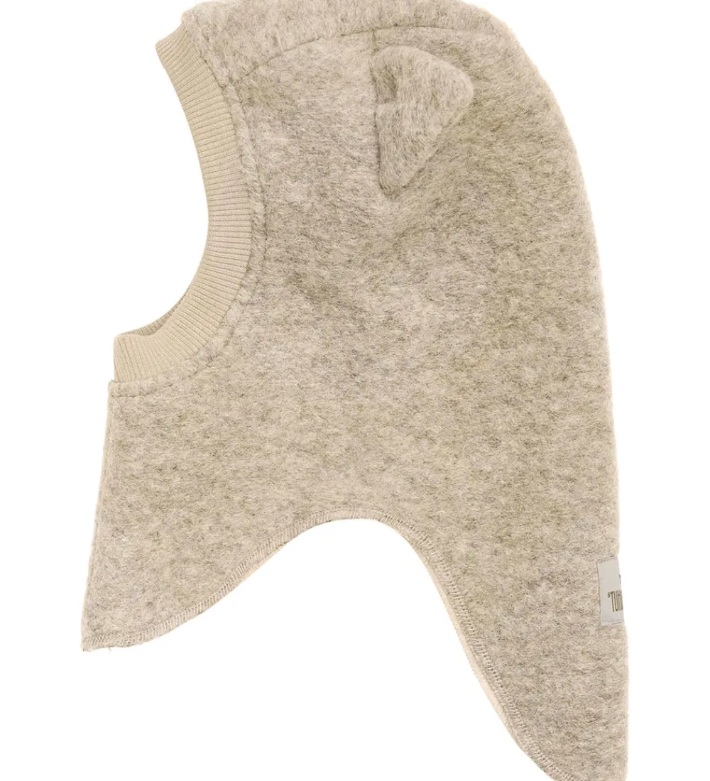 Elefanthue - Uld - 2-lags - Sand Melange m. Ører|Huttelihut Online