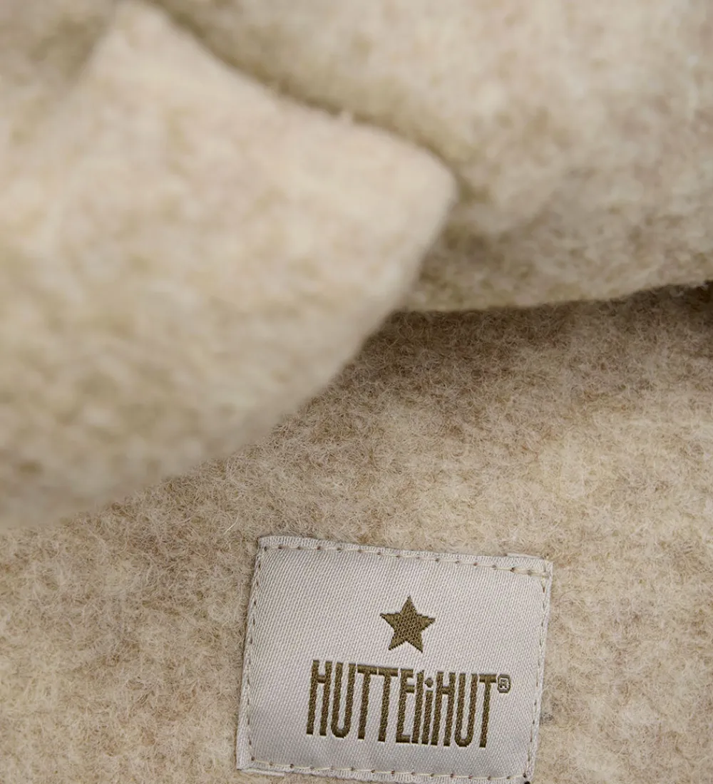 Elefanthue - Uld - 2-lags - Sand Melange m. Ører|Huttelihut Online