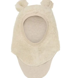 Elefanthue - Uld - Teddy - 2-lags - Cement m. Ører|Huttelihut New