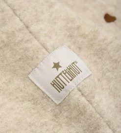 Elefanthue - Uld - 2-lags - Sand Melange m. Hjerter|Huttelihut