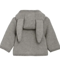 Fleecejakke - Uldfleece - Medium Grey Melange m. Ører|Huttelihut Online