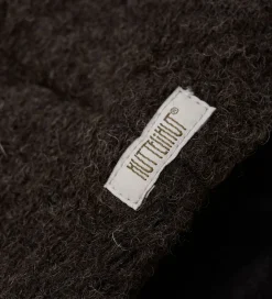 Hue - Uld - Dark Brown Melange m. Kvast|Huttelihut