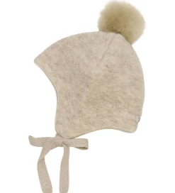 Hue - Uld - Sand Melange m. Kvast|Huttelihut Outlet