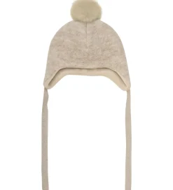 Hue - Uld - Sand Melange m. Kvast|Huttelihut Outlet