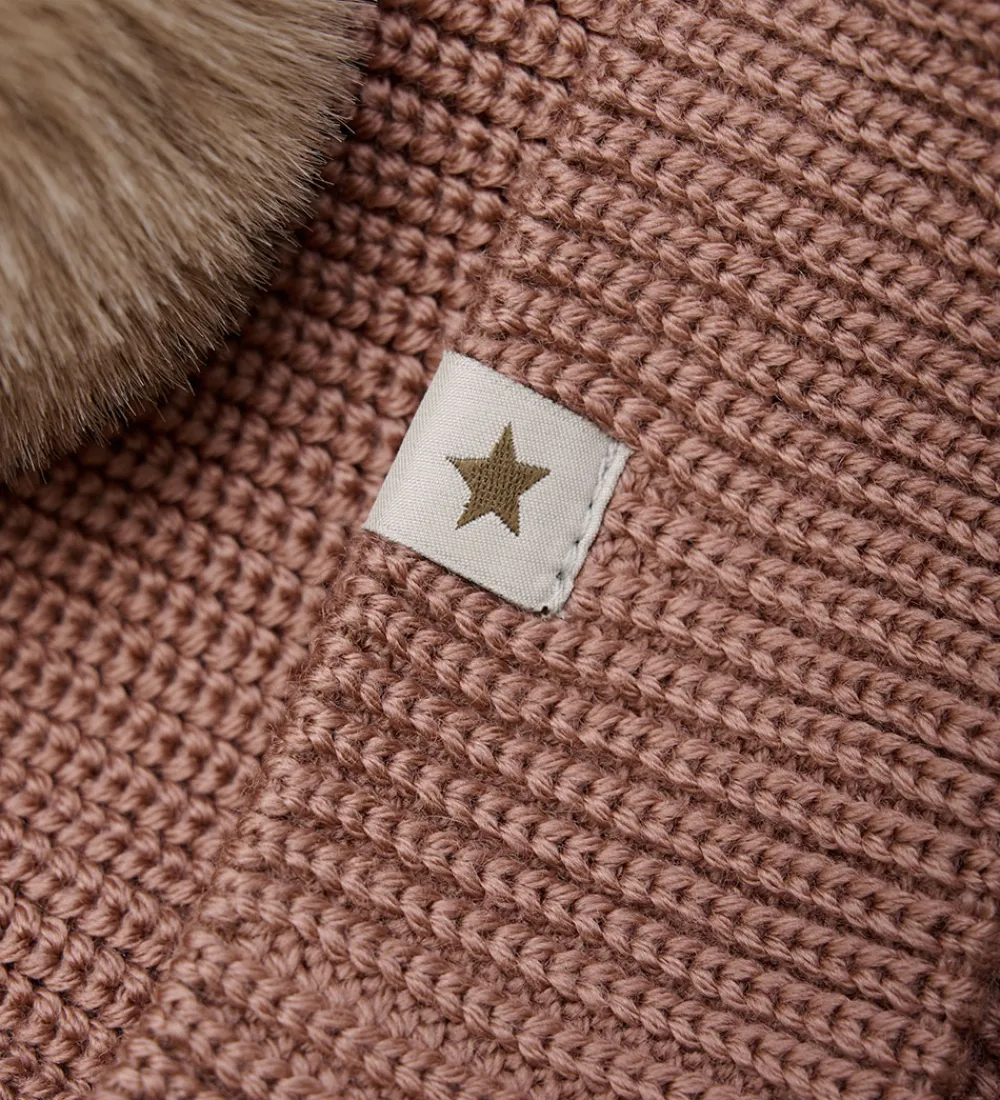 Hue - Uld - Strik - Burlwood m. Kvaster|Huttelihut Outlet