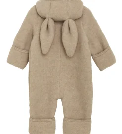 Køredragt - Uldfleece - Camel Melange m. Ører|Huttelihut New