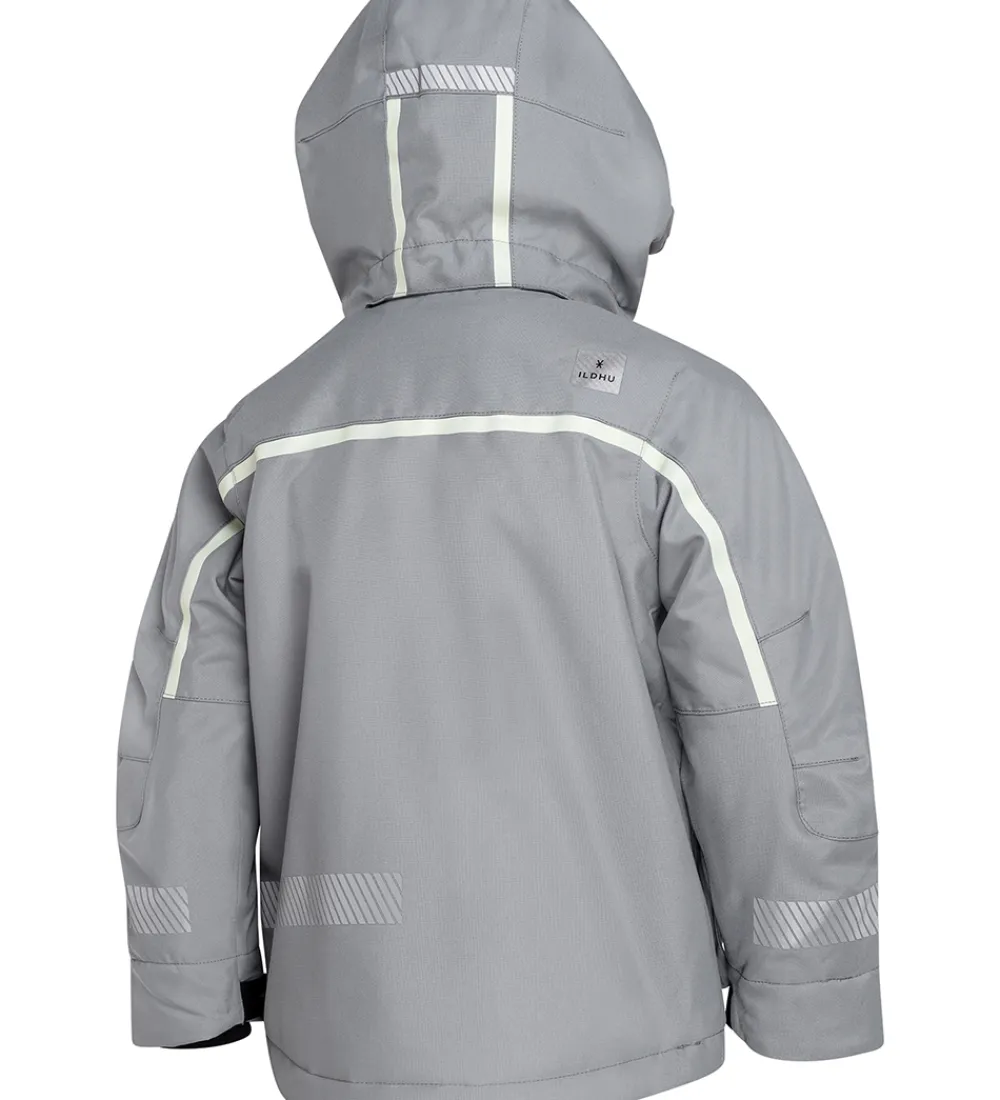 Vinterjakke - Norly - Light Grey m. Selvlysende Reflekser|ILDHU New