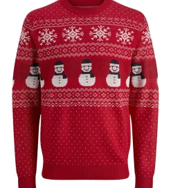 Bluse - Strik - JjXmas Andrew - True Red|Jack & Jones Discount