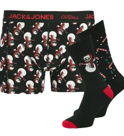 Gaveæske - Boxershorts/Strømper - Jacsnow - Black|Jack & Jones Outlet