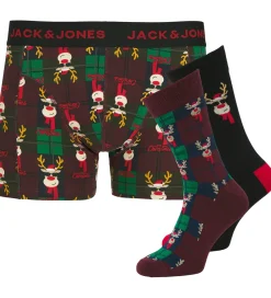Gaveæske - Boxershorts/Strømper - JacRudolph - Wine|Jack & Jones Online