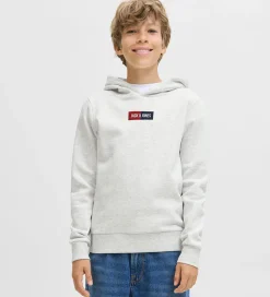 Hættetrøje - JjPan - White Melange m. Logo|Jack & Jones Outlet