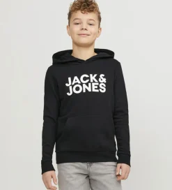 Hættetrøje - Noos - JjeCorp - Black/JR/Large Print|Jack & Jones Discount