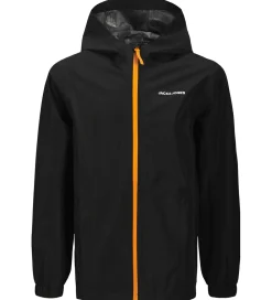 Regnjakke - PE - JjefLynn - Sort/Dark Cheddar Zipp|Jack & Jones Outlet