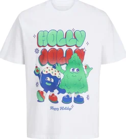T-shirt - JorHoliday Cartoon - Bright White/Holly|Jack & Jones Best