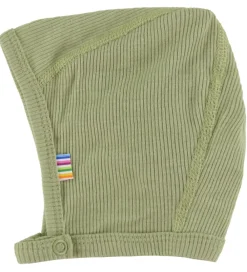 Babyhjelm - Rib - Uld/Silke - Grøn|Joha Clearance