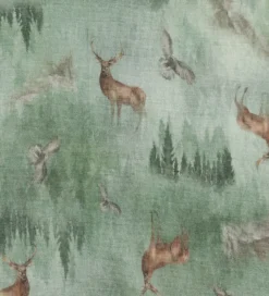 Babyhjelm - Uld - Grøn m. Skov|Joha Best