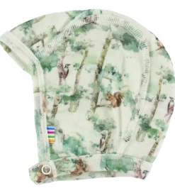 Babyhjelm - Uld - Off White m. Træer|Joha Sale