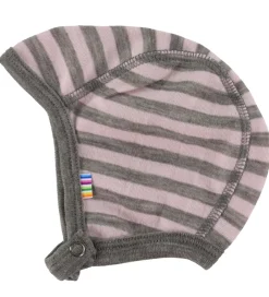 Babyhjelm - Uld - Rosa/Grå|Joha