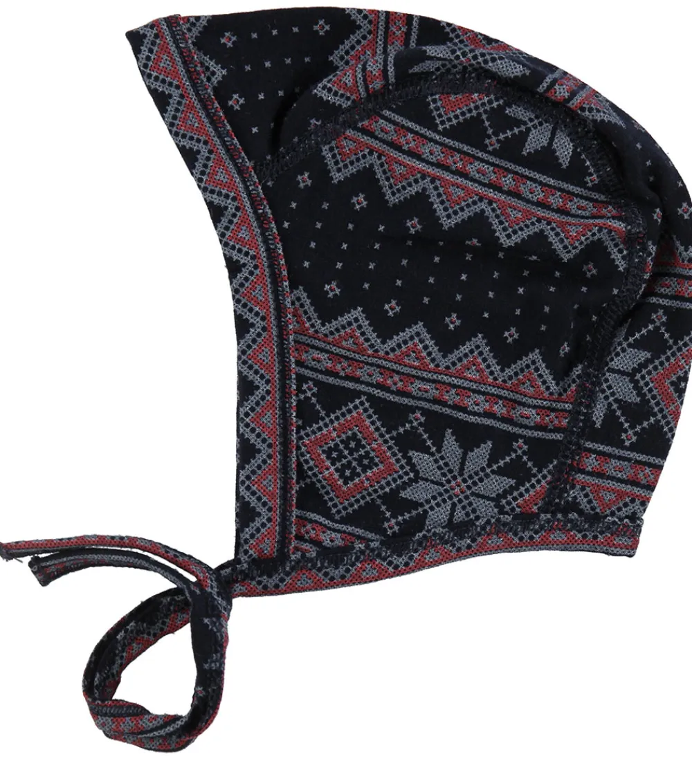 Babyhjelm - Uld - Sort m. Stjerner|Joha Best